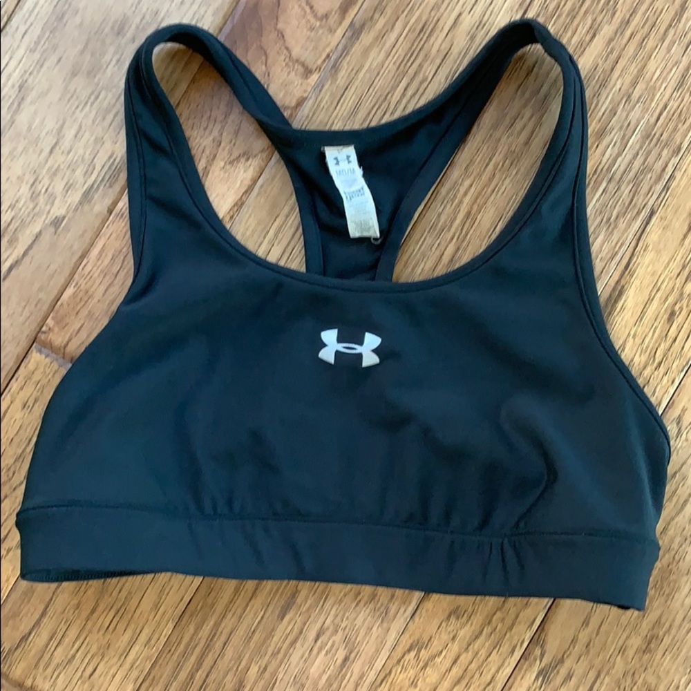 Under Armour black sports bra medium